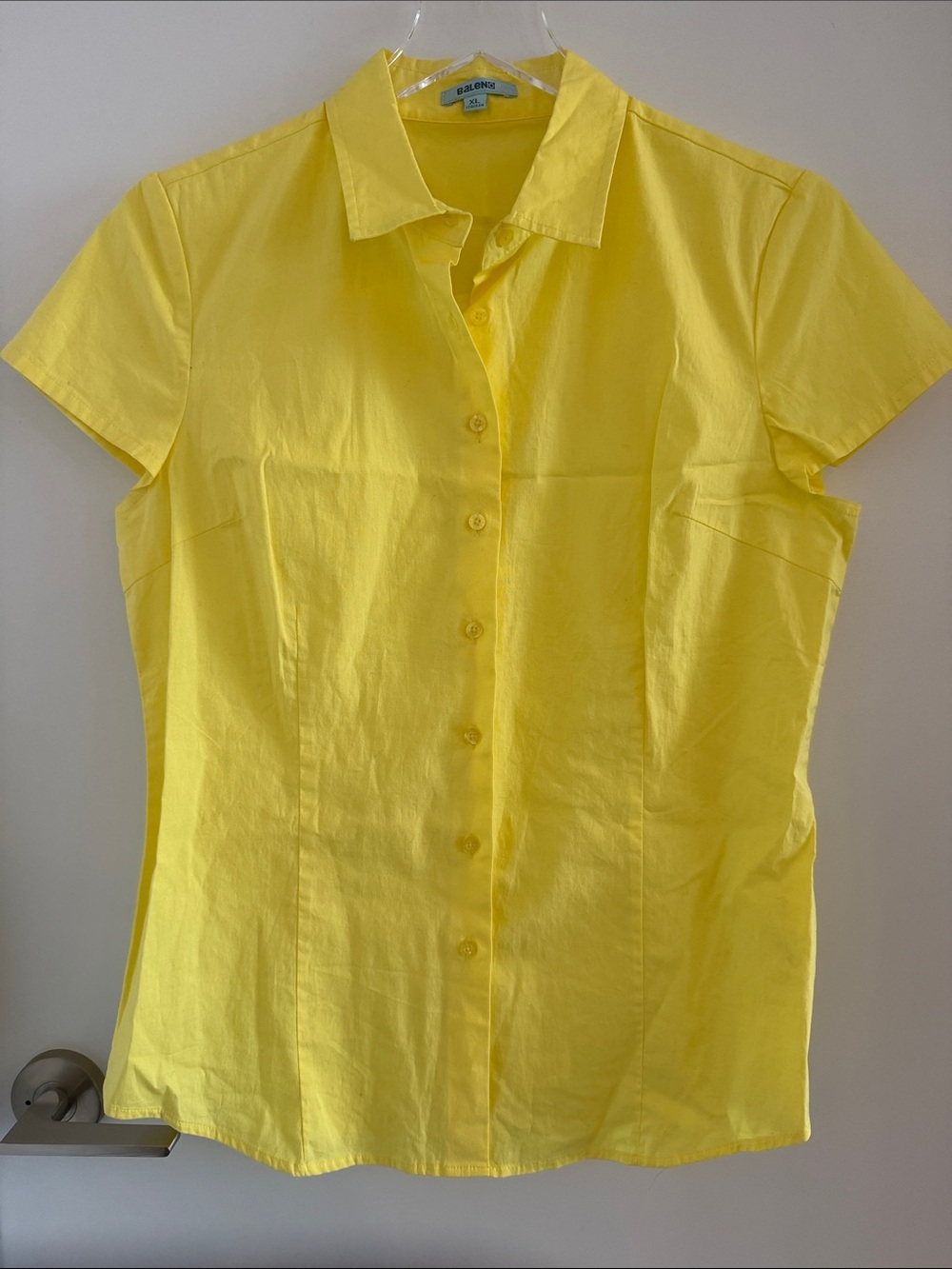 Baleno - Short-Sleeve Button-Front Yellow Shirt
